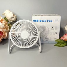 Вентилятор портативный настольный регулируемый USB Цвет: Белый