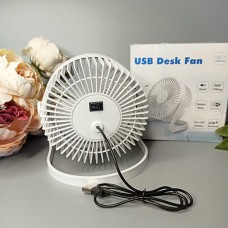 Вентилятор портативный настольный регулируемый USB Цвет: Синий