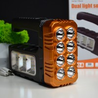 Ліхтарик ручний акумуляторний на сонячній батареї з функцією Power Bank Золотий