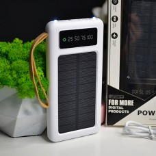 Повербанк 10000 mAh із сонячною батареєю Колір: Білий