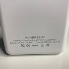 Компактний павербанк 20 000 mah Колір: Білий