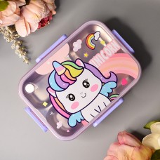 Ланч-бокс дитячий з нержавіючої сталі Unicorn 750 ml Колір: Бузковий-Рожевий