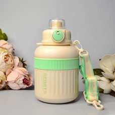 Вместительный термос с фильтром для чая 900 ml Цвет: Белый