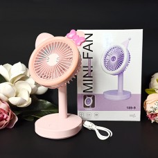Детский портативный мини-вентилятор Hello Kitty с подсветкой Цвет: Розовый