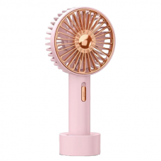 Портативный вентилятор Mini fan с подсветкой Цвет: Розовый
