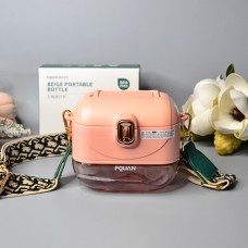 Стильная бутылка для напитков с ремешком  640ml Цвет: Розовый