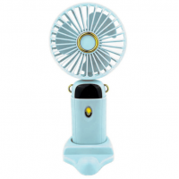 Портативний вентилятор Mini fan з підставкою для телефону Колір: Блакитний