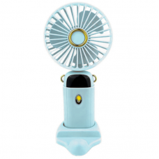 Портативный вентилятор Mini fan с подставкой для телефона Цвет: Голубой