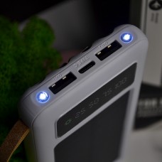 Повербанк 10000 mAh із сонячною батареєю Колір: Білий