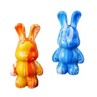 Флюїдний зайчик Fluid Bunny Bearbrick з фарбами Набір для творчості DIY 33 см