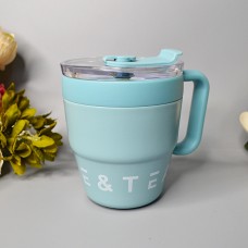 Термостакан Coffee&Tea с трубочкой 480мл. Цвет: Голубой