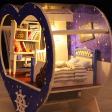 3D Румбокс в форме сердца Boy`s room DIY Dollhouse