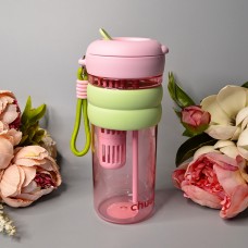 Стакан для напитков с трубочкой 900 ml Цвет: Розовый
