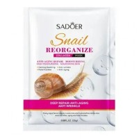 Маска тканевая для лица с муцином улитки и коллагеном SADOER Reorganize