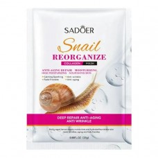 Маска тканевая для лица с муцином улитки и коллагеном SADOER Reorganize