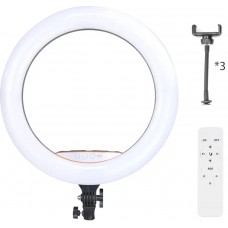 Кольцевая LED лампа для фото, селфи с держателем телефона MJ-18 mini 45 см